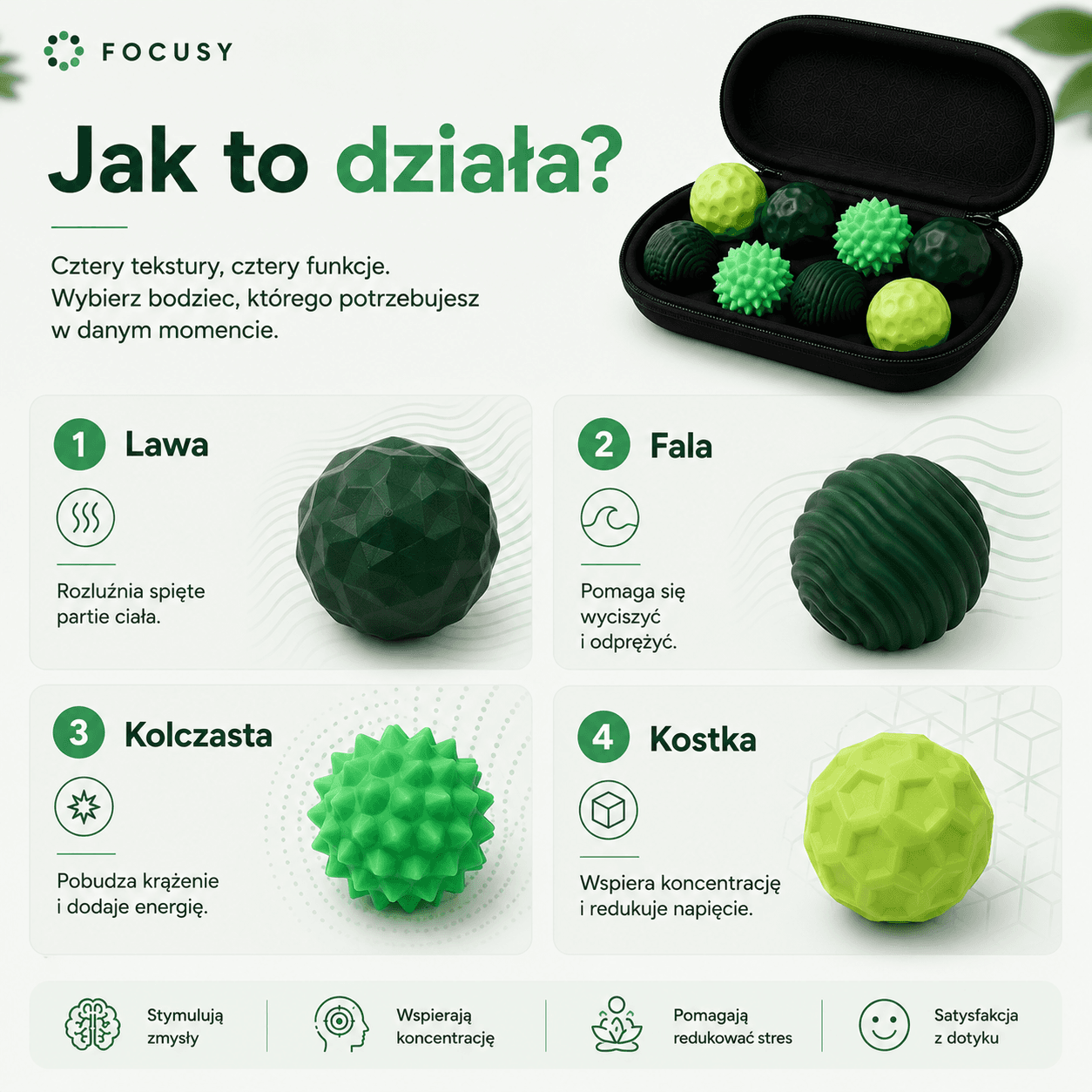 Focusy - Magnetyczne Kulki Sensoryczne (etui gratis!)