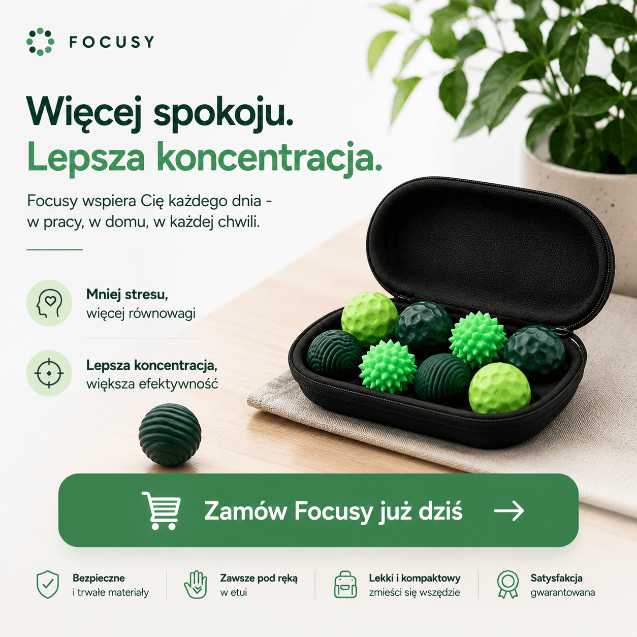 Focusy - Magnetyczne Kulki Sensoryczne (etui gratis!)